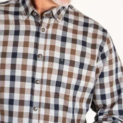 Clearance Vito Murat Herre Skjorte - Mid Brown