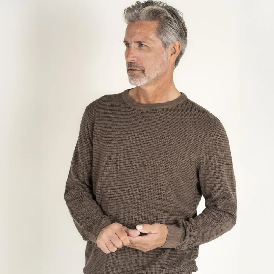 Hot Vito Viggo Herre Striktrøje - Mid Brown