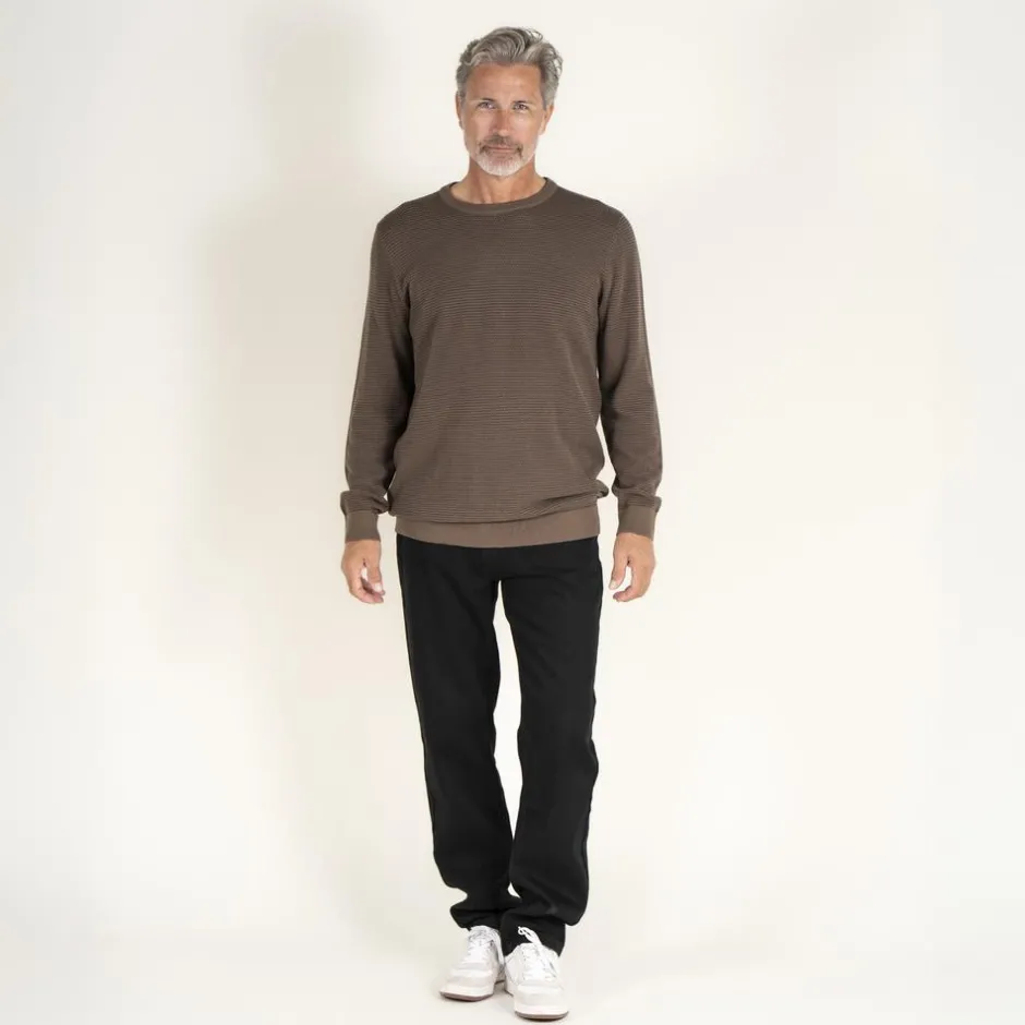 Hot Vito Viggo Herre Striktrøje - Mid Brown