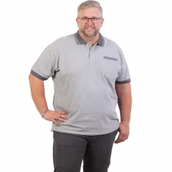 Outlet Yellowstone Eagle Herre Polo - Grey Melange