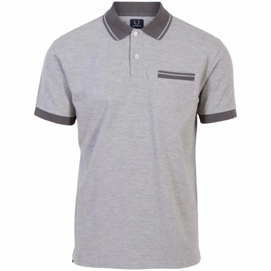 Outlet Yellowstone Eagle Herre Polo - Grey Melange