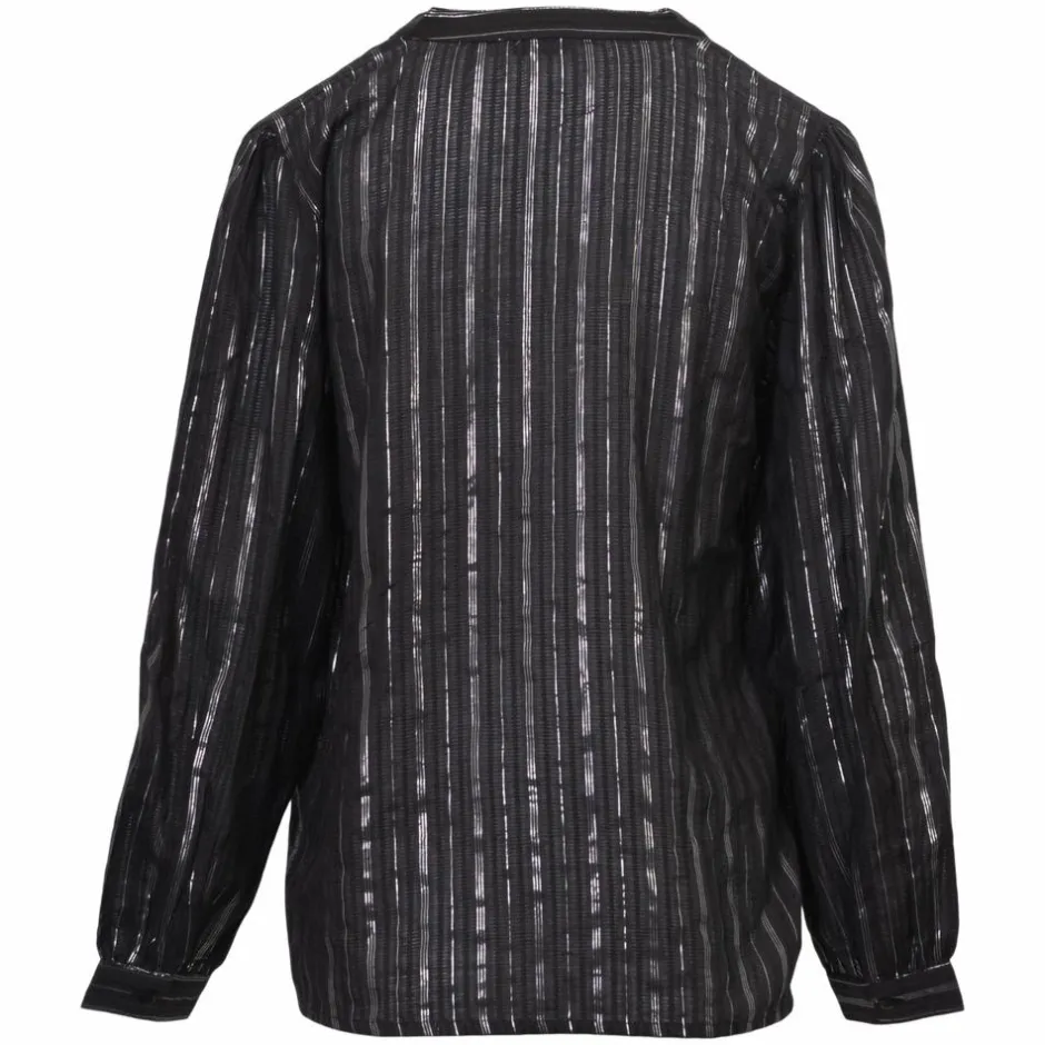 Online ZbyZ Dame Bluse - Black w. Lurex
