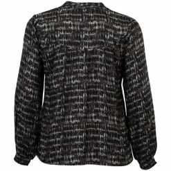 Clearance ZbyZ Dame Bluse - Khaki Combo