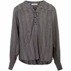 Discount ZbyZ Dame Bluse - Moon Rock/Black