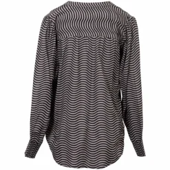 Discount ZbyZ Dame Bluse - Moon Rock/Black