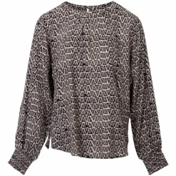 Online ZbyZ Dame Bluse Plus Size - Grey/Black