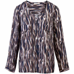 New ZbyZ Dame Bluse Plus Size - Navy