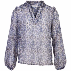 Discount ZbyZ Dame Bluse Plus Size - Blue