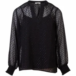 New ZbyZ Dame Bluse Plus Size - Black