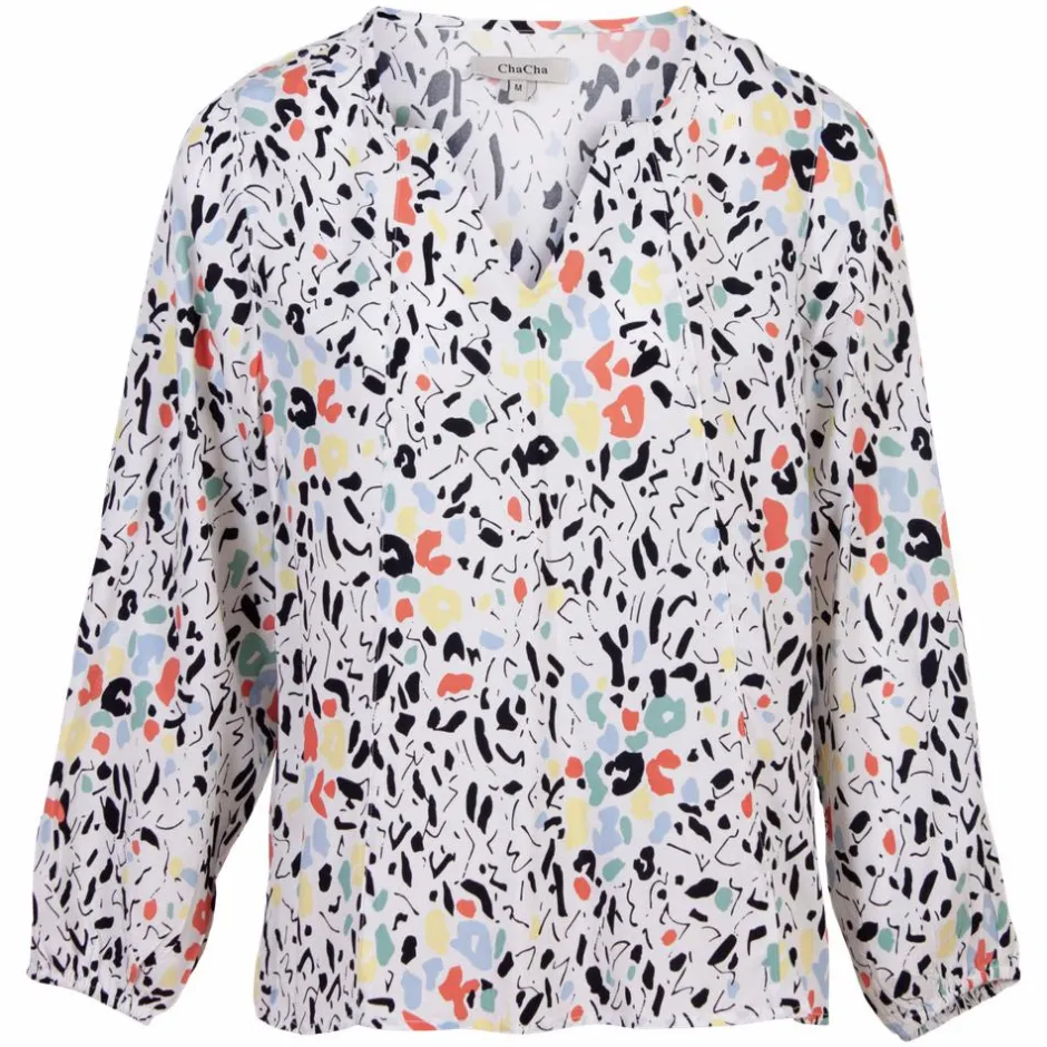 New ZbyZ Dame Bluse Plus Size - Hvid