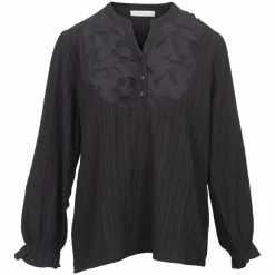 ZbyZ Dame Bluse Plus Size - Black