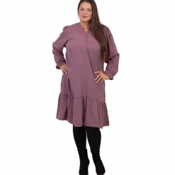 Online ZbyZ Dame Kjole Plus Size - Plum
