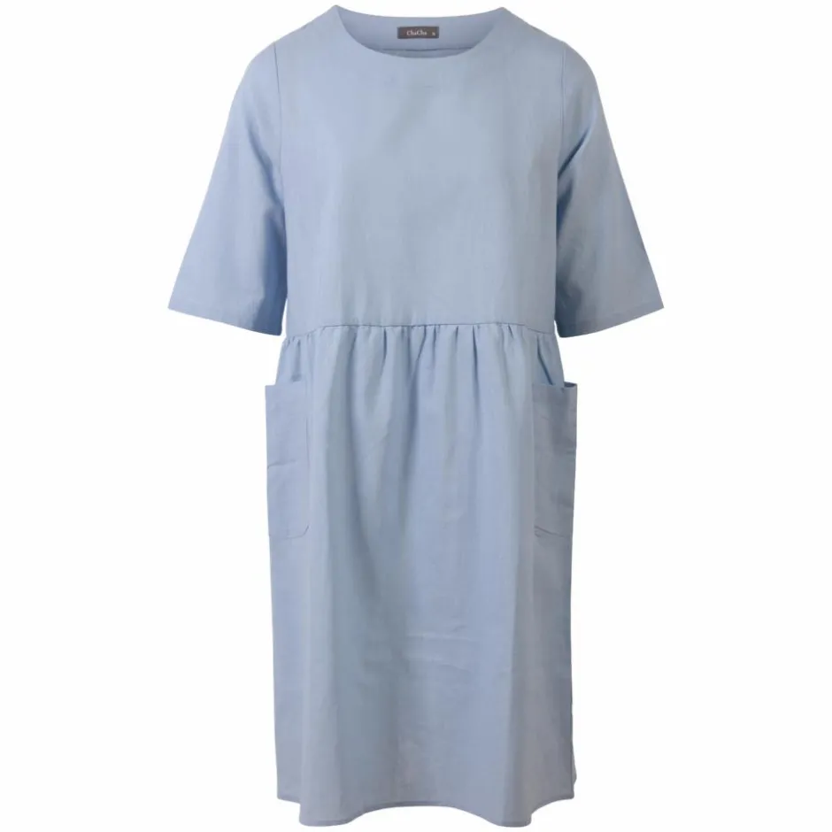 Discount ZbyZ Dame Kjole Plus Size - Light Blue