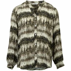 Clearance ZbyZ Dame Skjorte - Khaki Combo