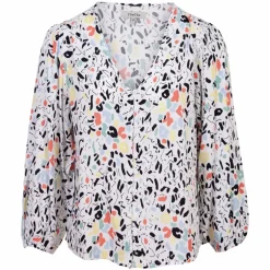 Clearance ZbyZ Dame Skjorte Plus Size - Hvid