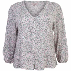 Clearance ZbyZ Dame Skjorte Plus Size - Pink