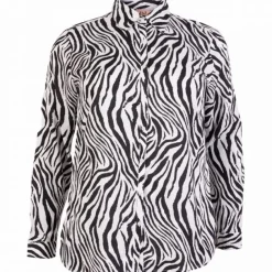 Hot ZbyZ Dame Skjorte Plus Size - Print 3