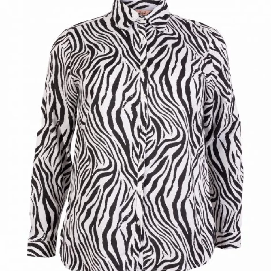 Hot ZbyZ Dame Skjorte Plus Size - Print 3