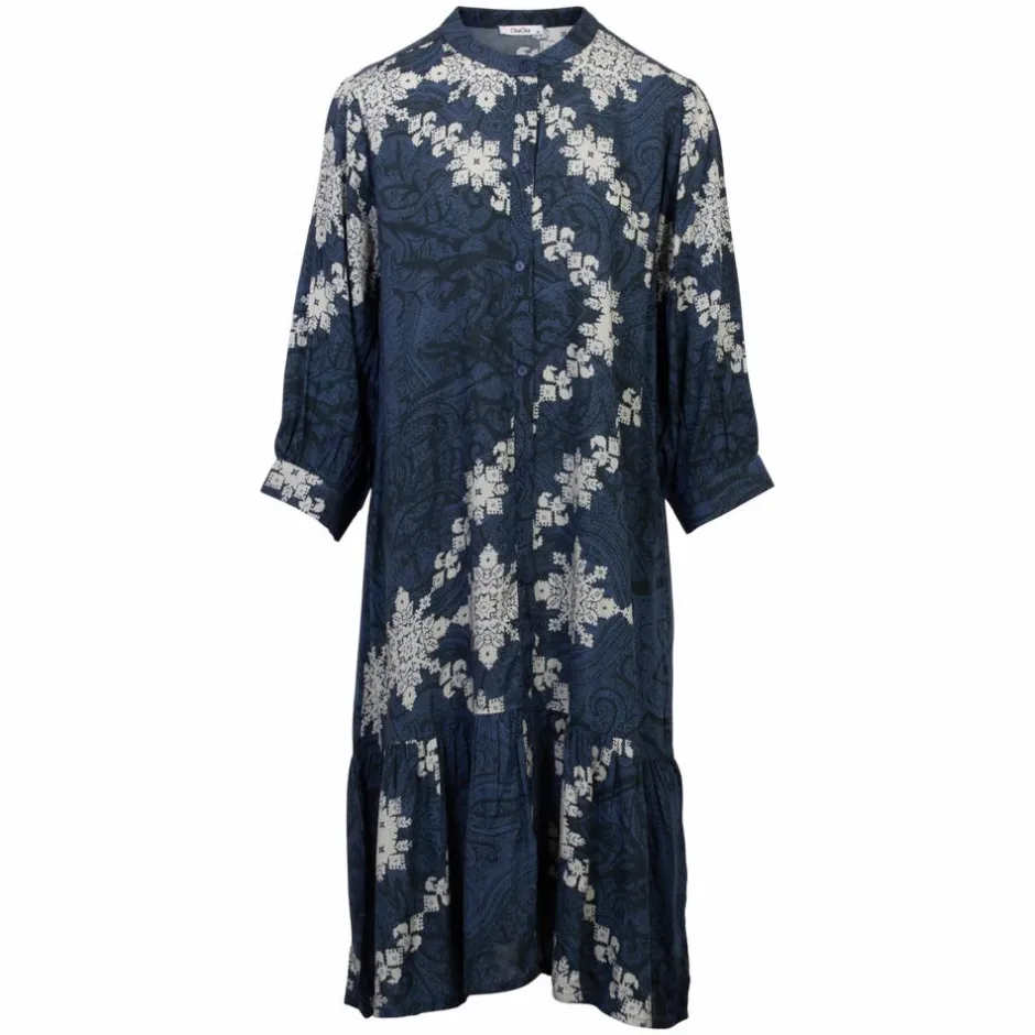 Hot ZbyZ Dame Tunika Plus Size - Navy/Sort