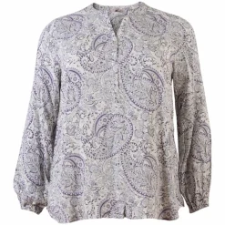 ZbyZ Etty Dame Bluse Plus Size - Purple